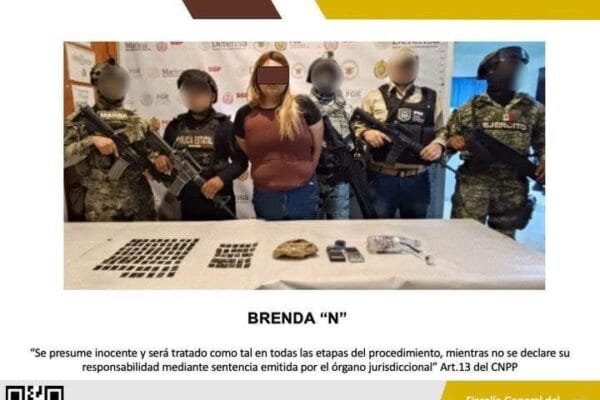 DETENIDA EN FLAGRANCIA EN OPERATIVO CONJUNTO CON FUERZAS FEDERALES EN TUXPAN