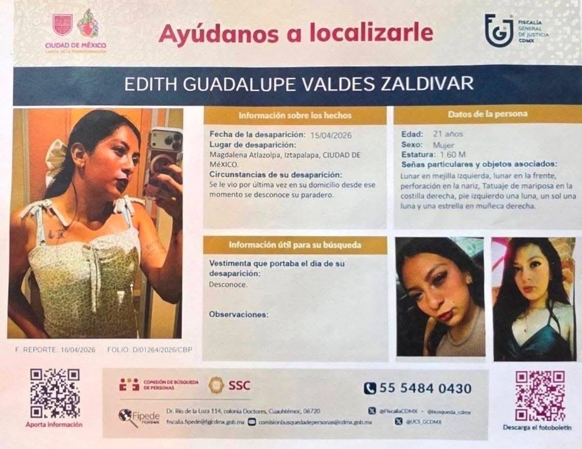 Fiscalía capitalina confirma feminicidio de Edith Guadalupe…