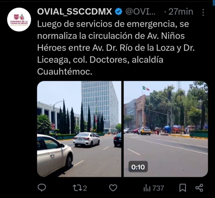 CDMX | Amenaza de bombra provoca desalojo en Ciudad Judicial
