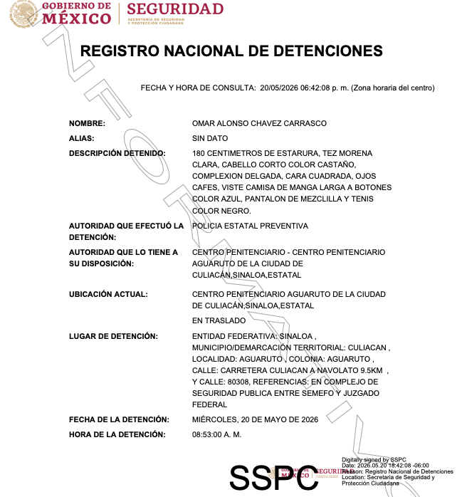 Detienen a Omar Chávez, hijo de Julio César Chávez