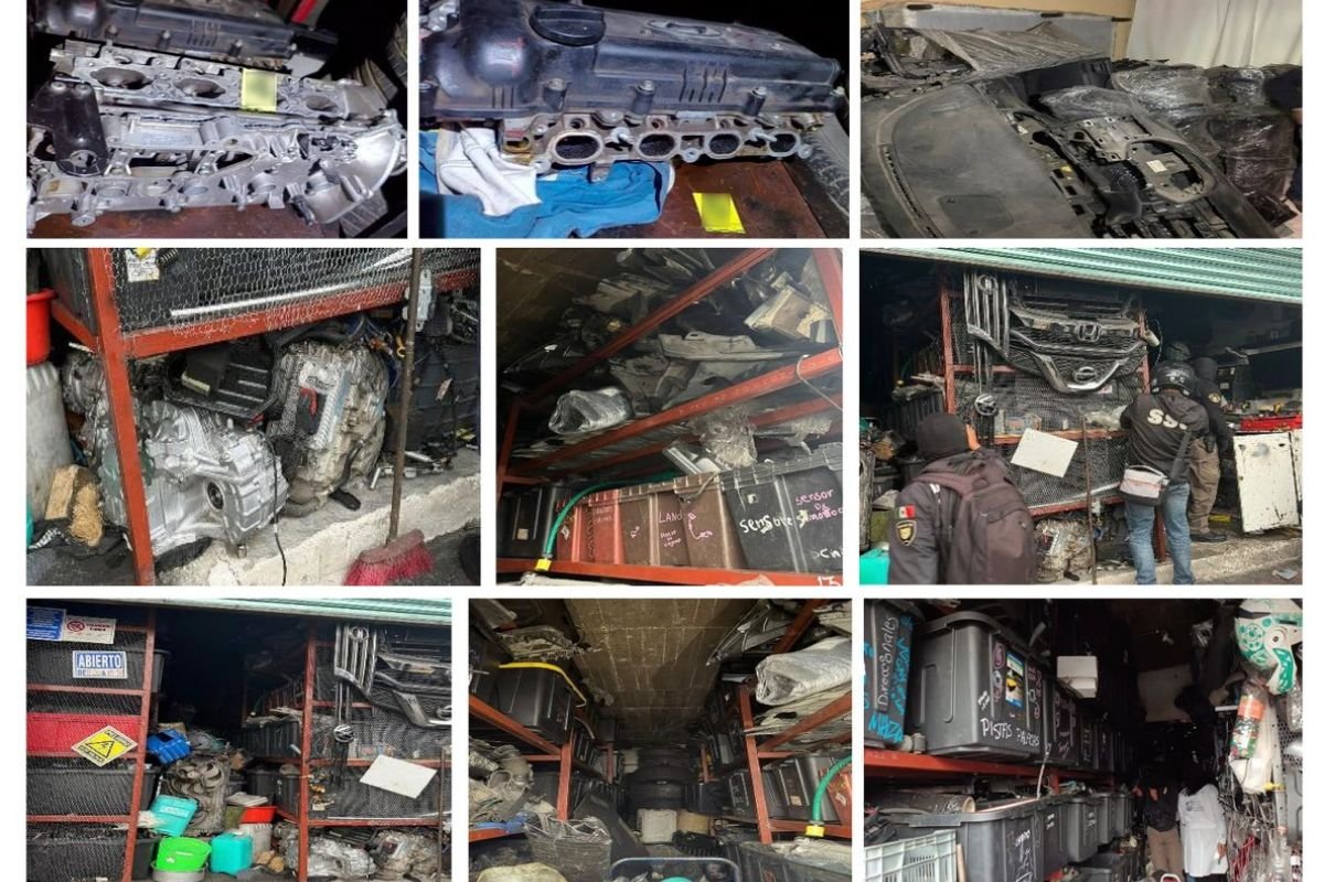 Golpe al robo de autopartes: aseguran 11 toneladas en bodegas de Iztapalapa