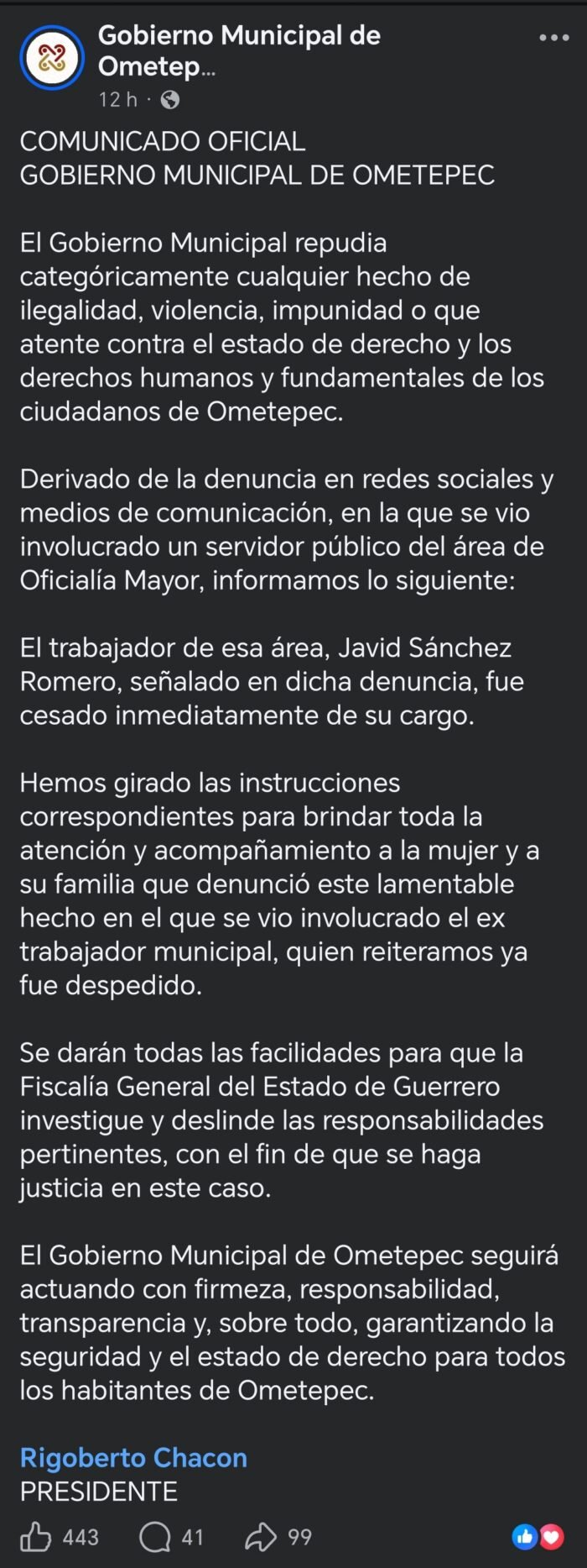 Guerrero | Destituyen a funcionario por agresión armada contra ciudadana