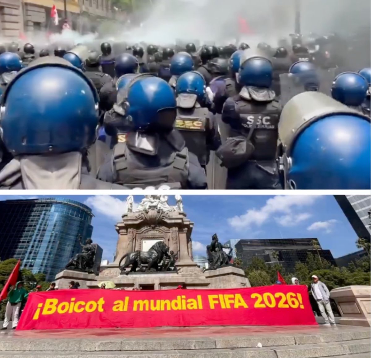 CNTE amaga con boicotear el Mundial y arremete contra vallas que amurallan al Zócalo