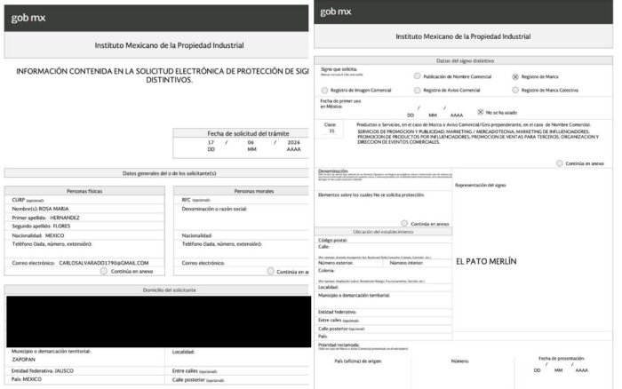 Dos personas intentaron registrar la marca del Pato Merlín antes que su familia