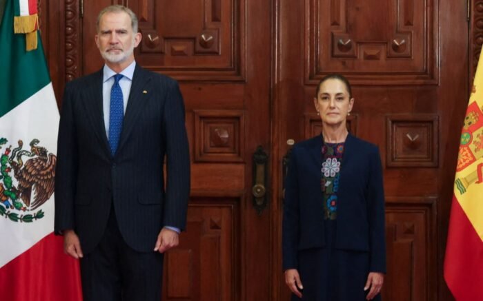 Sheinbaum recibe al rey Felipe VI en Palacio Nacional