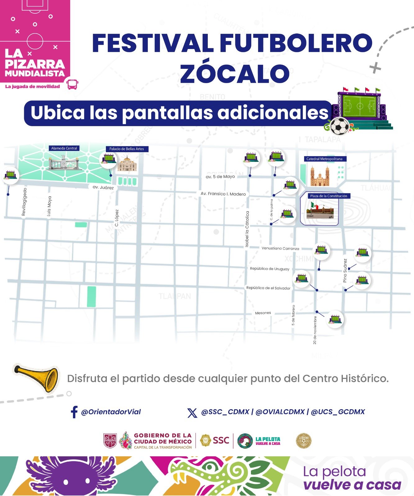 Ya se llenó el Fan Fest del Zócalo, recomiendan ir a estas 11 pantallas