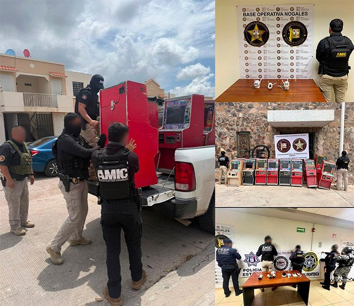 Aseguran 143 máquinas tragamonedas presuntamente ligadas a grupos delictivos en Sonora y Michoacán