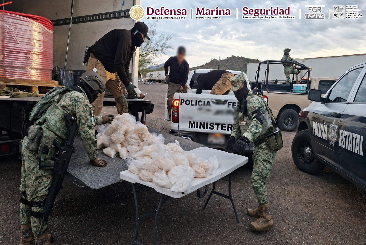 Decomisan 200 kilos de droga en Caborca