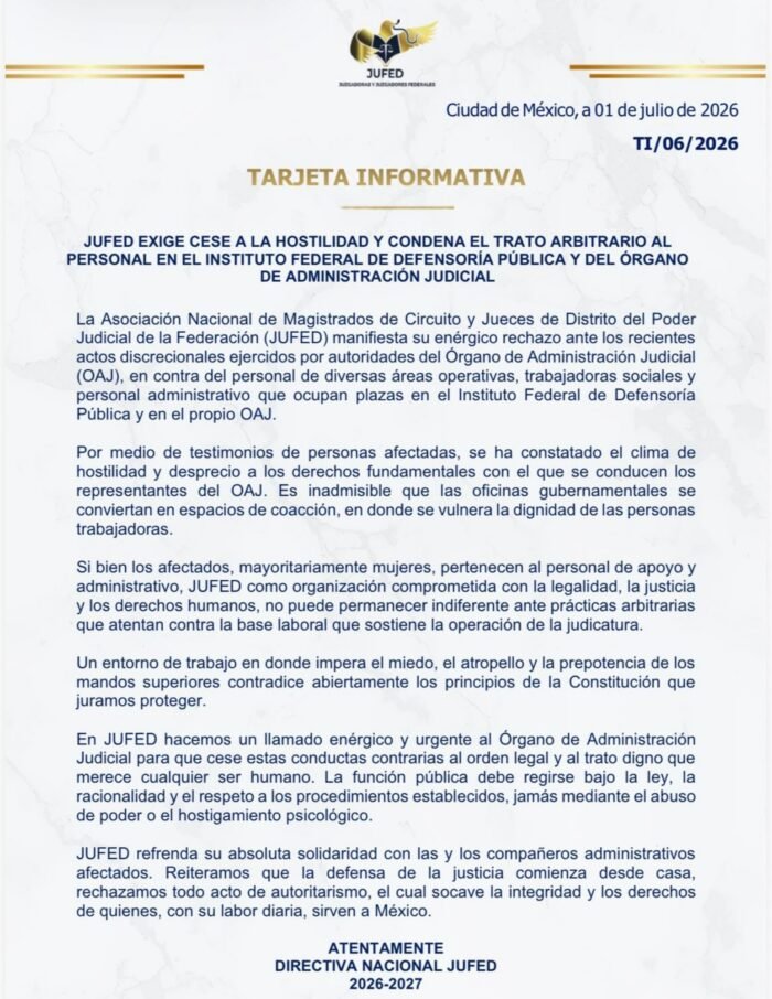 Denuncian despido masivo en Defensoría Pública y ‘coacción’ del Órgano de Administración Judicial