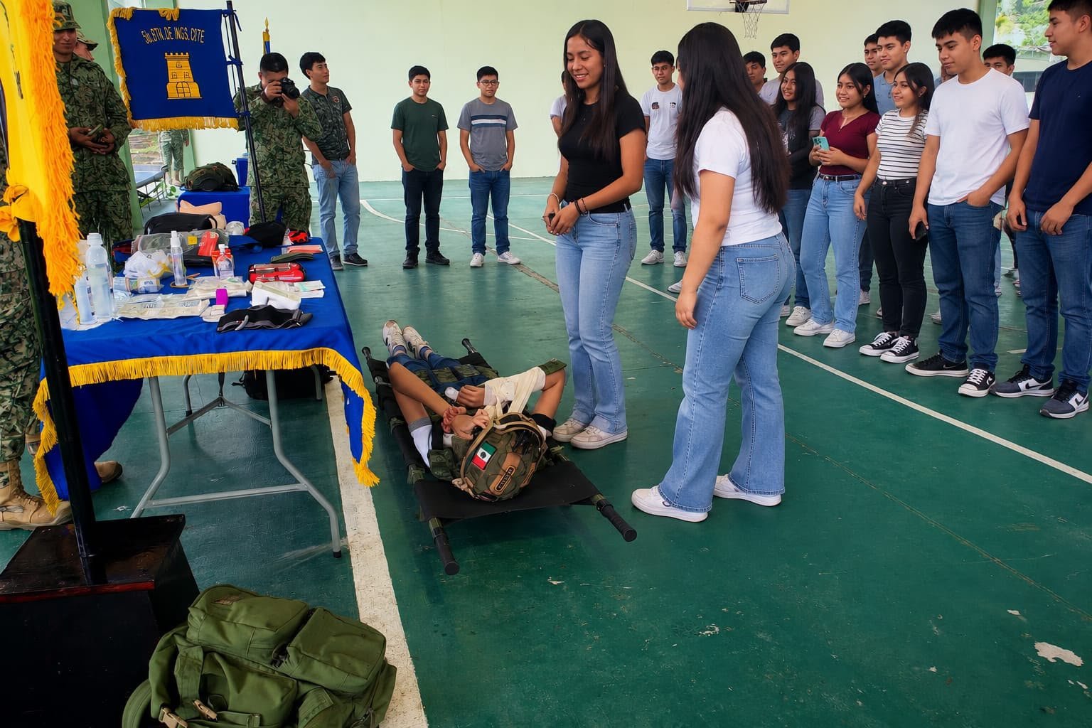 5/o. Batallón de Ingenieros de Combate realiza conferencia sobre violencia digital y exposición militar en Cerro Azul – Foto 3