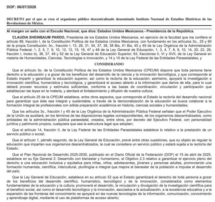 INEHRM se convierte en centro de estudios y pasa a la Secihti