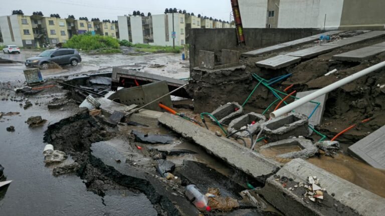 Lluvias dañan casas del Bienestar inauguradas por Sheinbaum en Veracruz