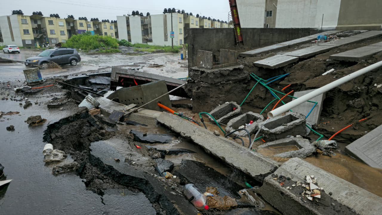 Lluvias dañan casas del Bienestar inauguradas por Sheinbaum en Veracruz