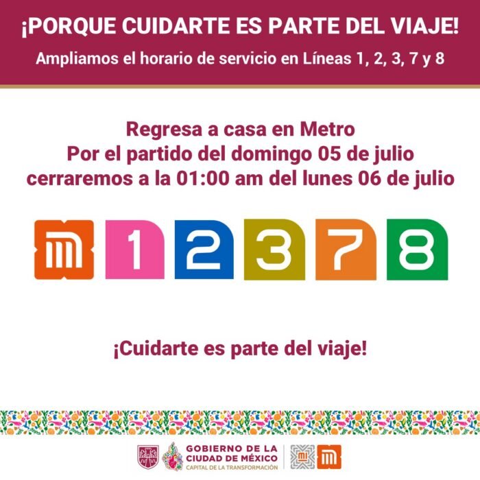 Metro CDMX extenderá servicio para el México vs Inglaterra | Horarios y líneas