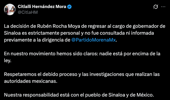 Monreal pide a Rocha que reconsidere y pida licencia otra vez