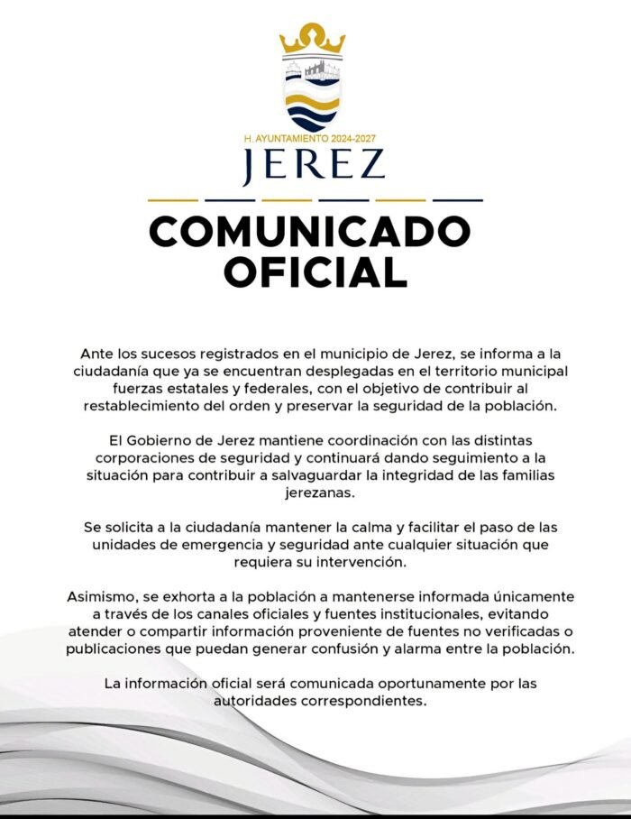 Zacatecas | Enfrentamiento en Jerez deja cinco muertos