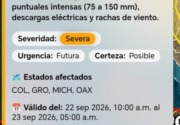 Colima, Jalisco y Michoacán activan medidas por huracán Polo