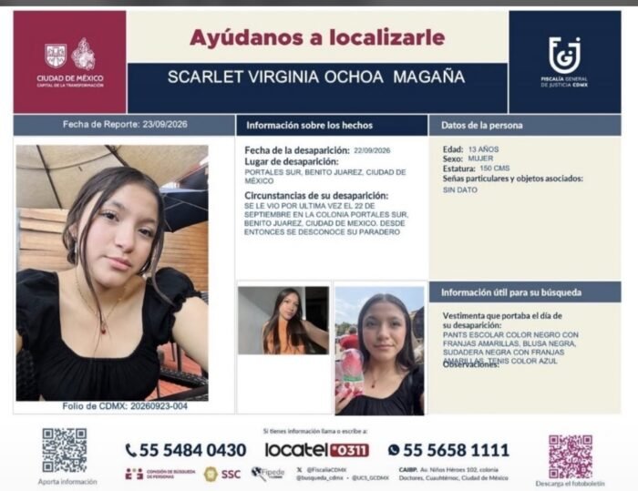Desaparecen dos adolescentes en la alcaldía Benito Juárez de la CDMX