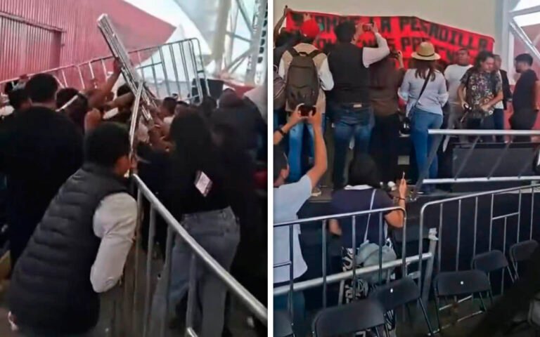 Gobernación revisará demandas de normalistas de El Mexe tras irrupción en acto de Sheinbaum