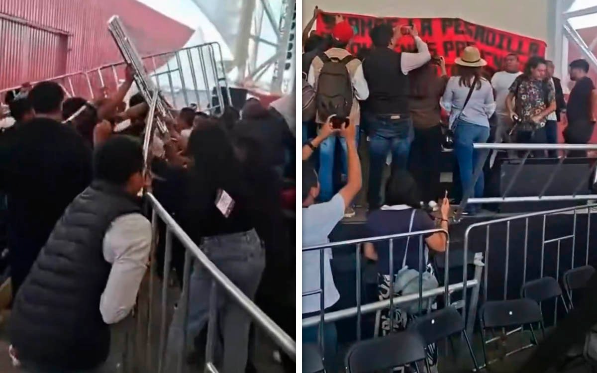 Gobernación revisará demandas de normalistas de El Mexe tras irrupción en acto de Sheinbaum