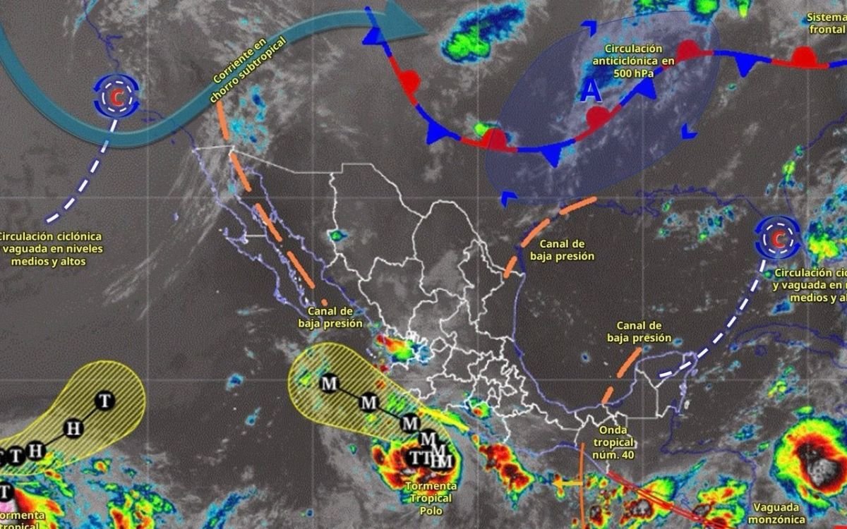 Tormenta tropical Polo podría convertirse en huracán este lunes