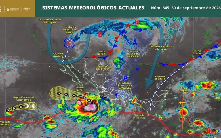 Tormenta tropical ‘Rachel se intensifica a huracán categoría 1