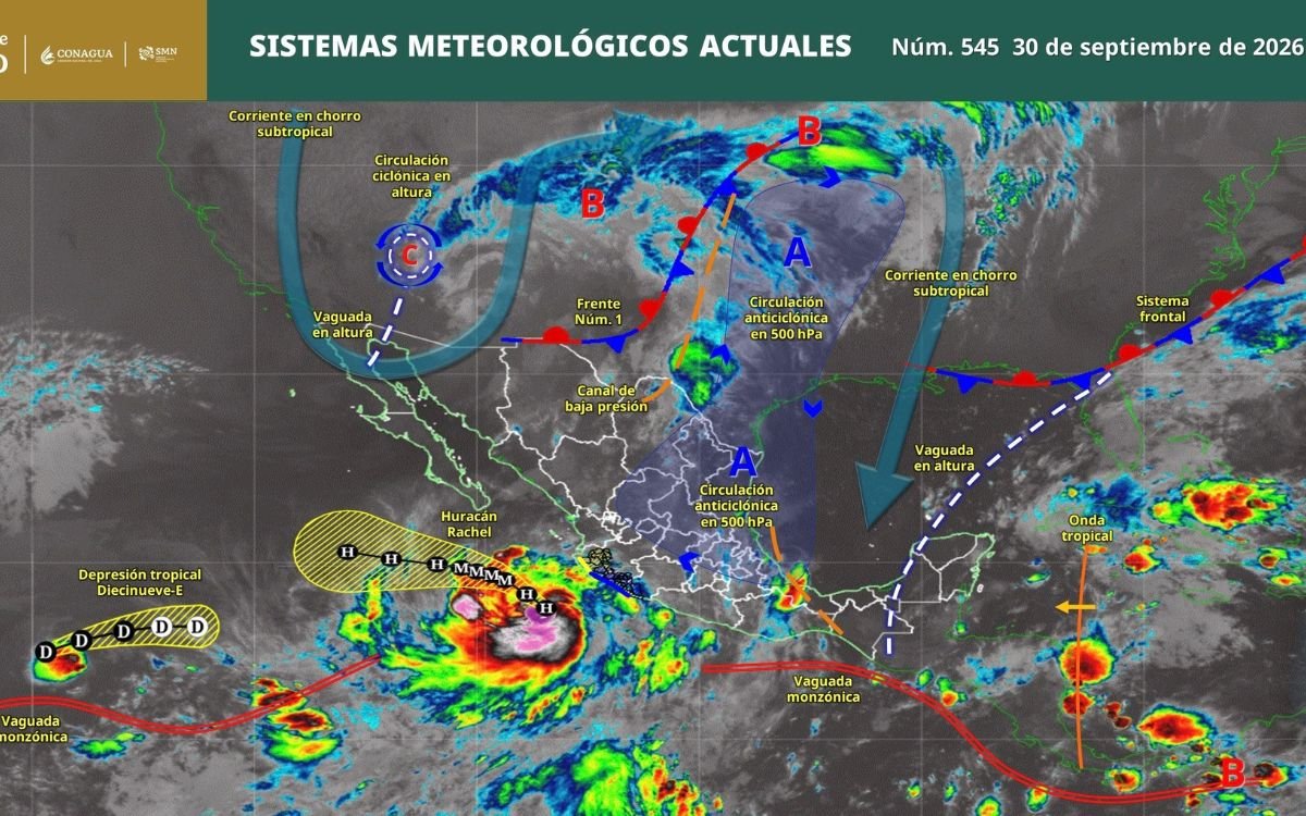Tormenta tropical ‘Rachel se intensifica a huracán categoría 1