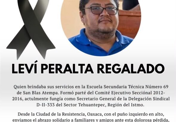 Asesinan a maestro en secundaria en San Blas, Atempa, Oaxaca