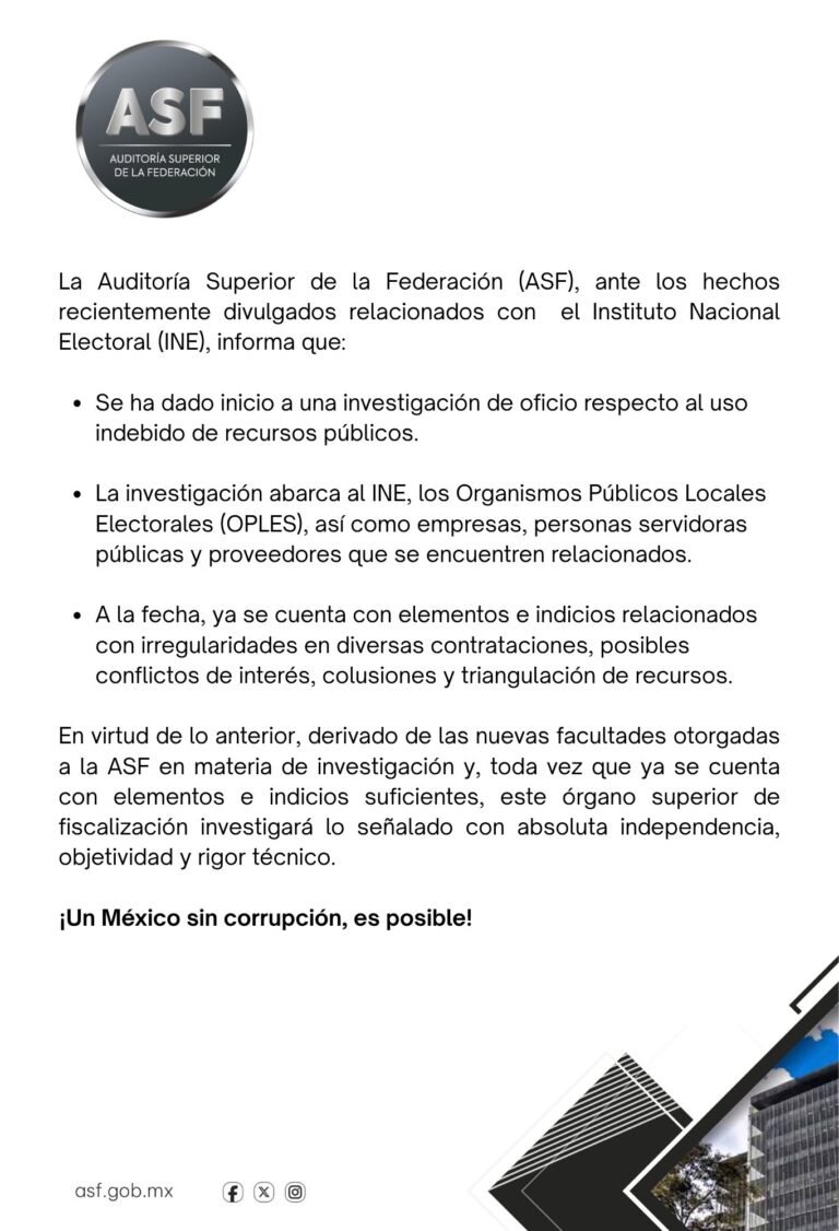 Auditoría anuncia revisión al INE: hay indicios de colusiones y triangulación de recursos