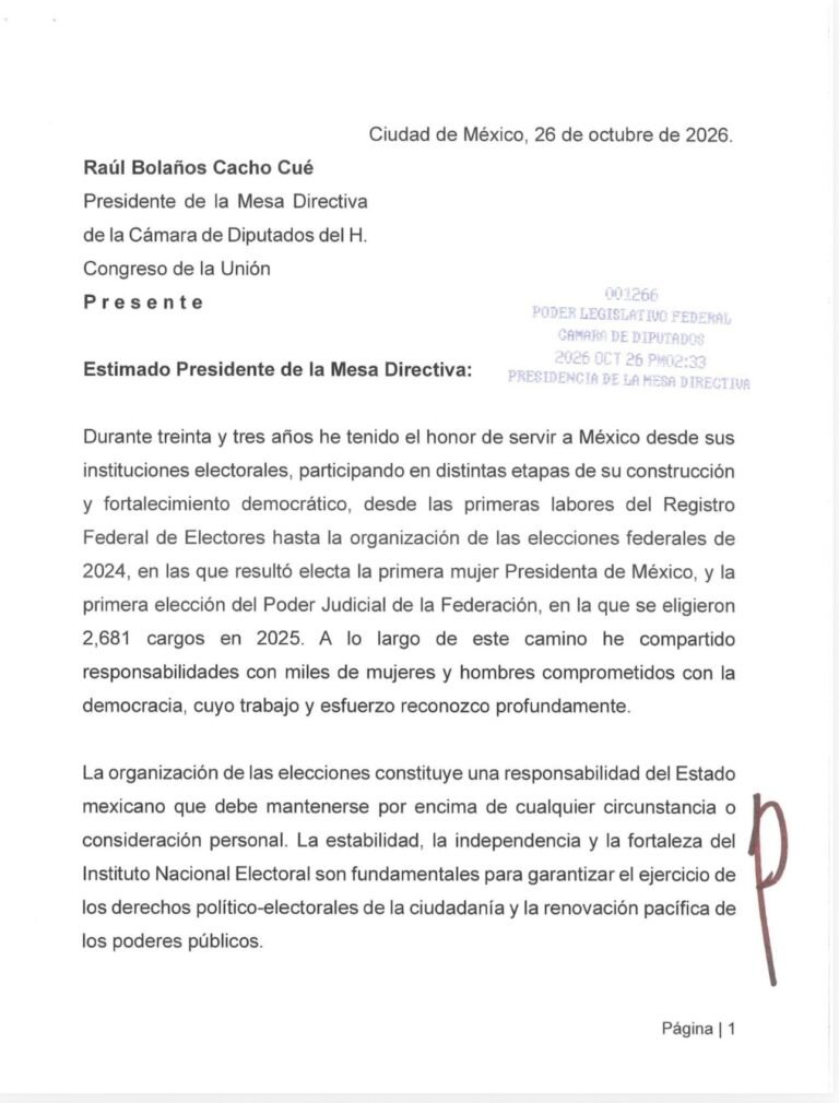 Cámara de Diputados recibe la renuncia de Taddei: ‘Me retiro con serenidad…’