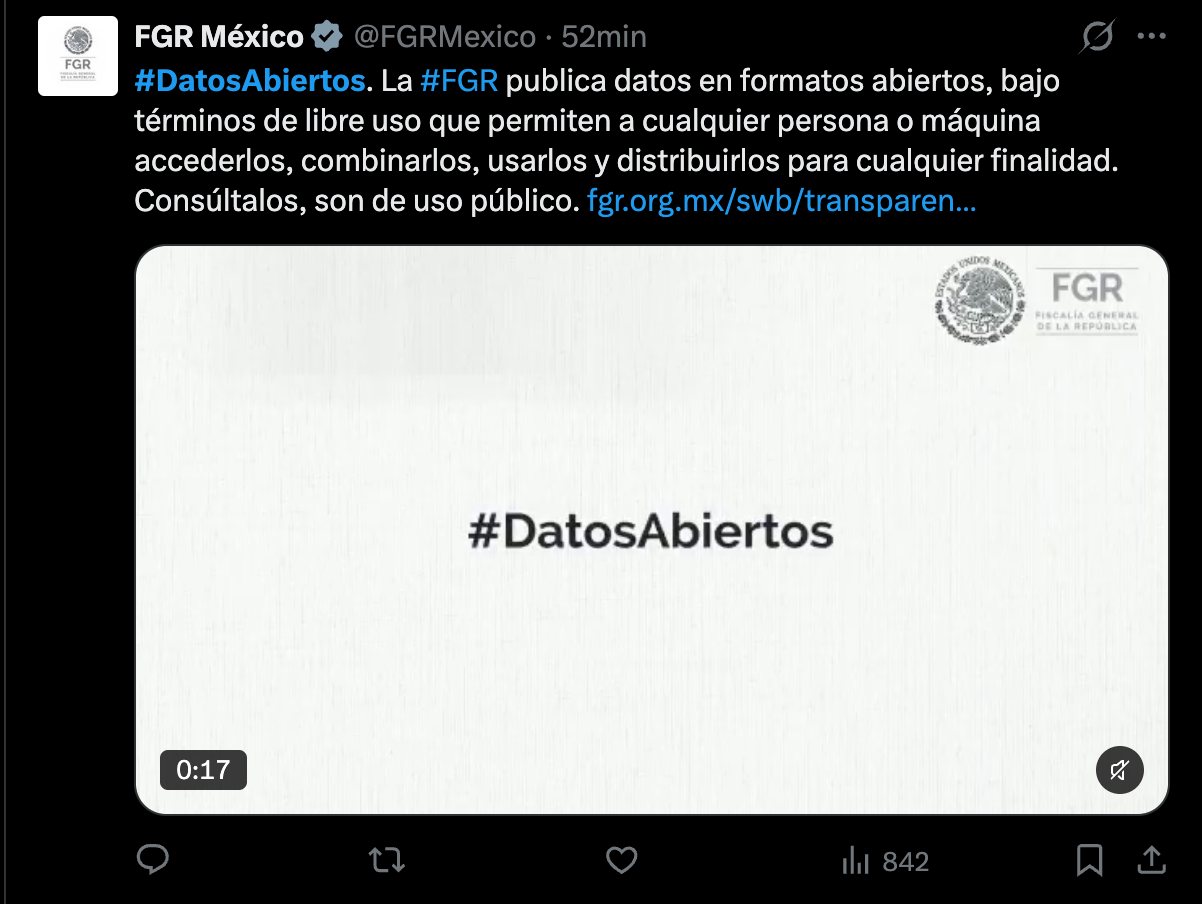 FGR presume datos abiertos a diario, pero ningún campo está actualizado