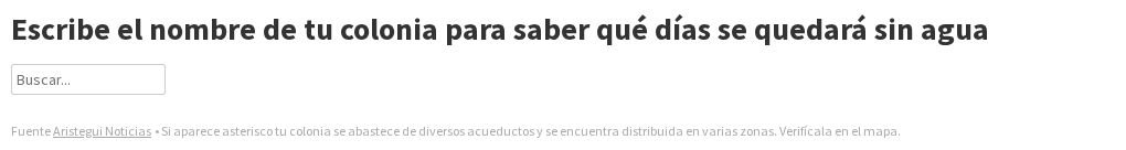 ¿Hay Agua Hoy en Guadalajara? Escribe el nombre de tu colonia para saber qué día te toca recorte