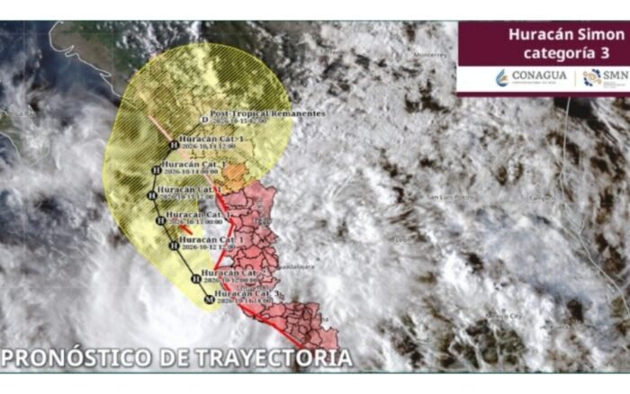 Huracán Simón cambia trayectoria y prevén impacte Sinaloa