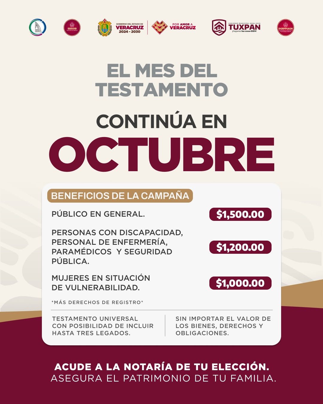Mes del Testamento Tuxpan