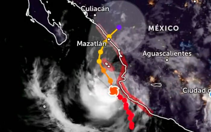 ‘Simón’ avanza como huracán categoría 3; activan alertas y suspenden clases en municipios de Sinaloa